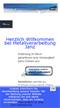 Mobile Screenshot of metallverarbeitung-janz.de